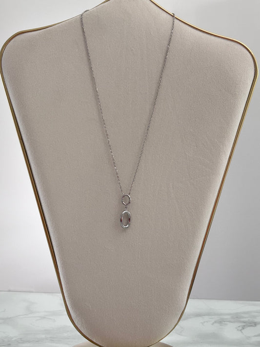 Collier "Cassandra" argentée